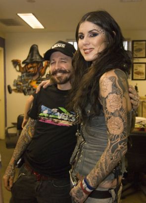 Kat Von  D Rose Flowers Tat